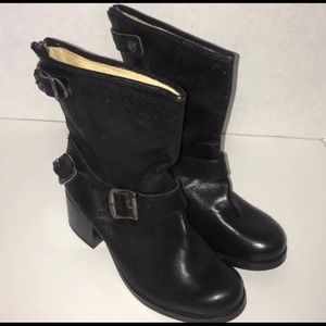 Frye Melissa buckle ankle boots
